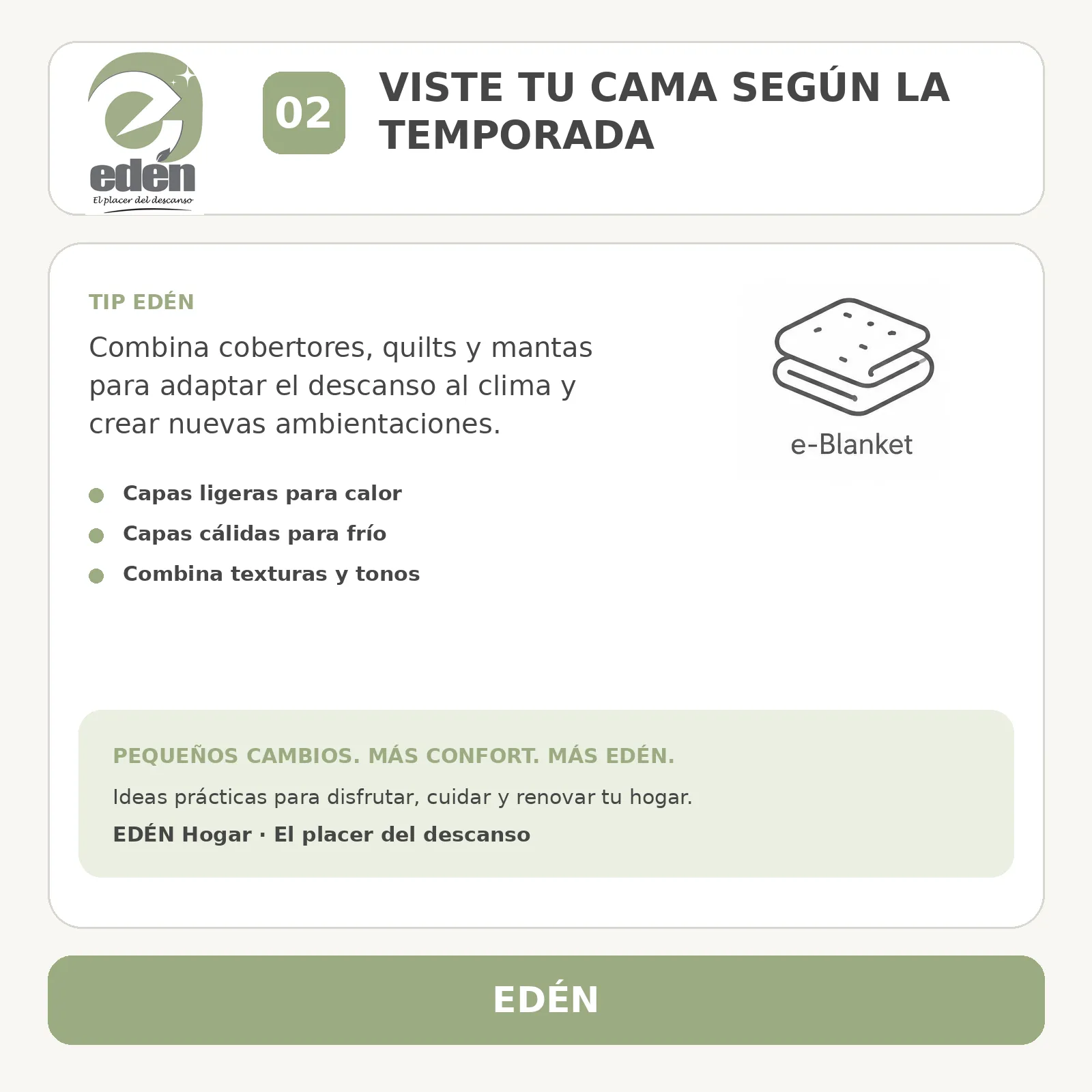 Viste tu cama según la temporada