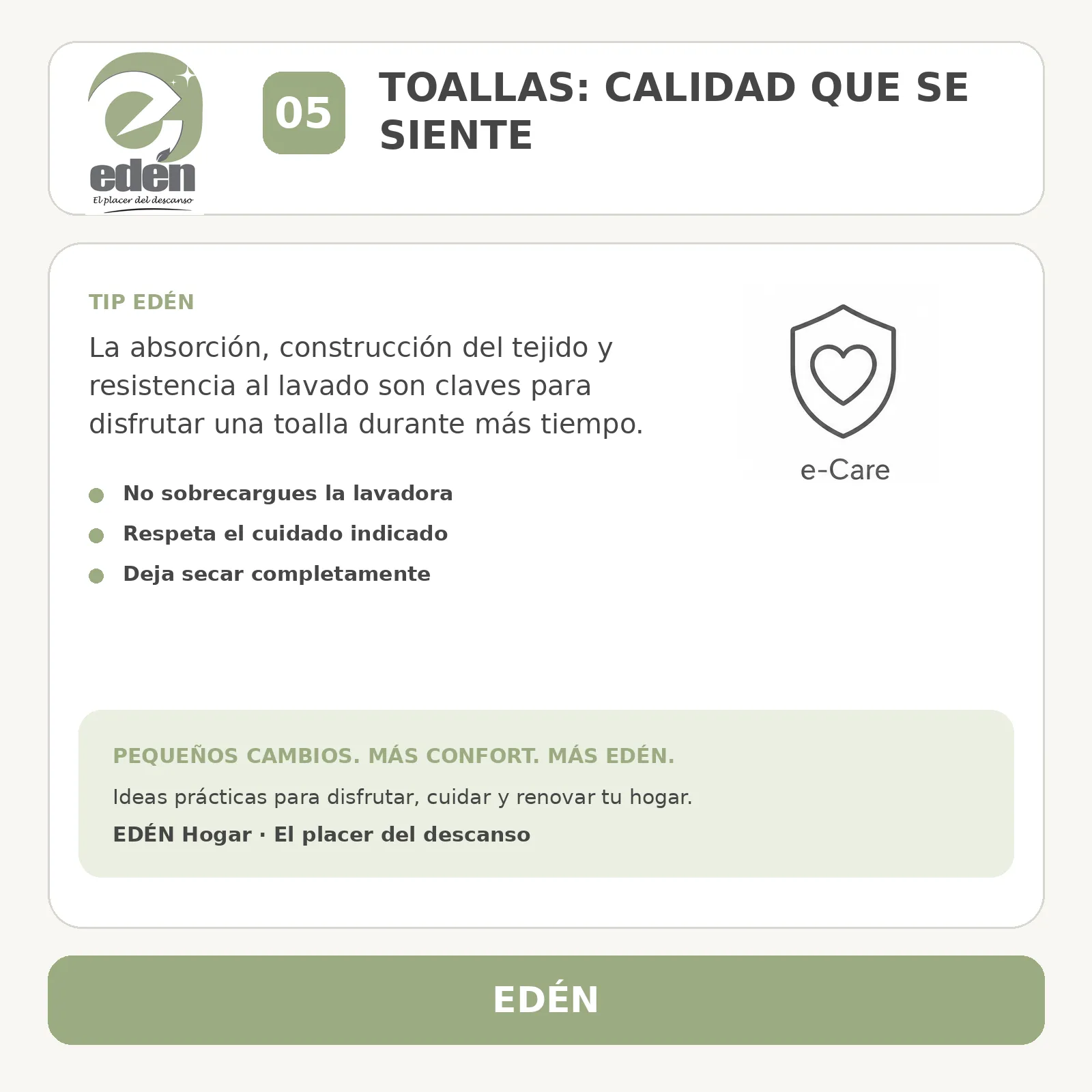 Toallas: calidad que se siente